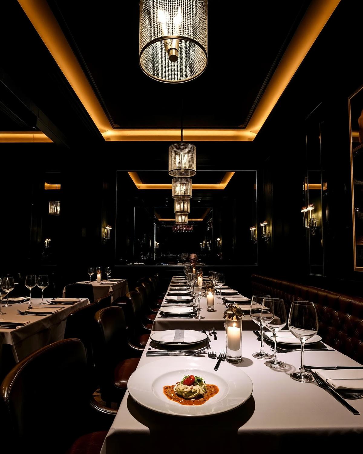 Candlelit table service at Dayre